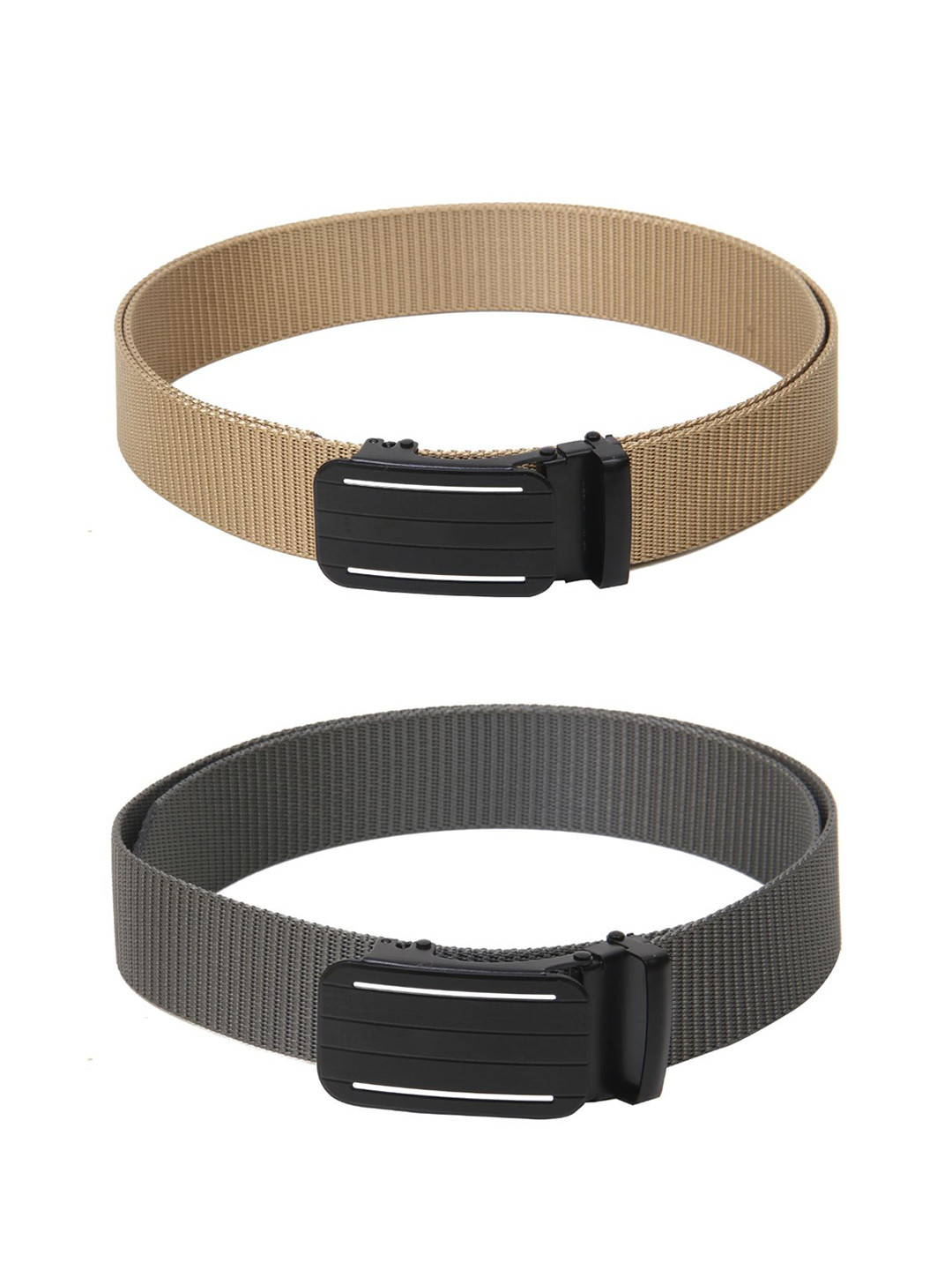 

Calvadoss Men Set of 2 Textured Belt, Beige