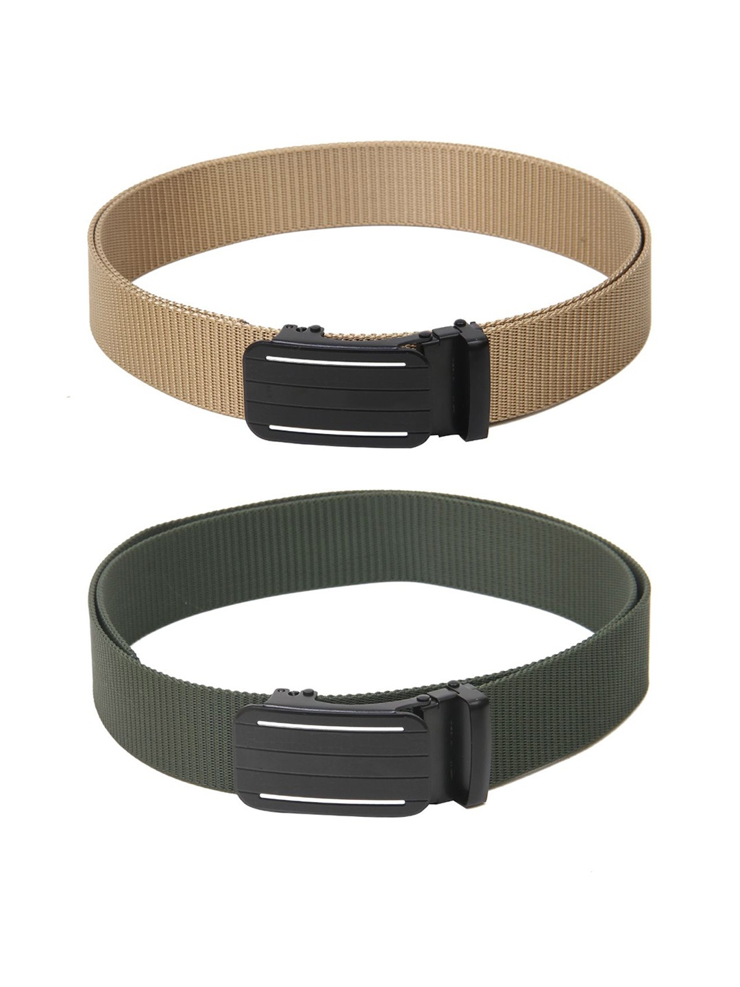 

Calvadoss Men Set of 2 Textured Belts, Beige