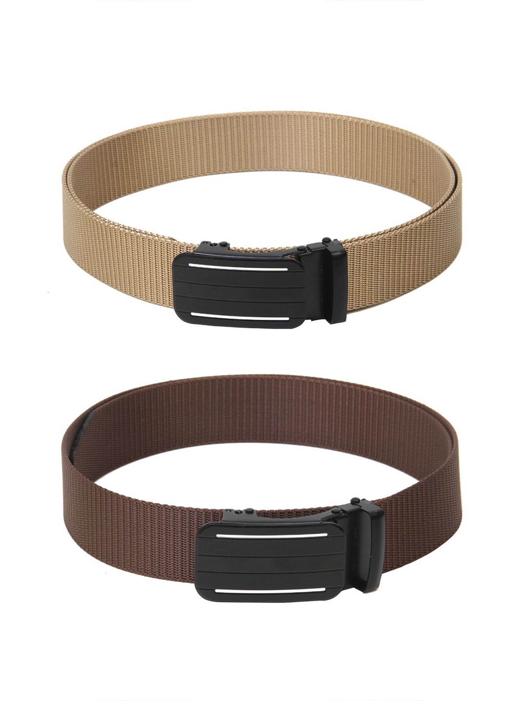 

Calvadoss Men Set of 2 Textured Belt, Beige