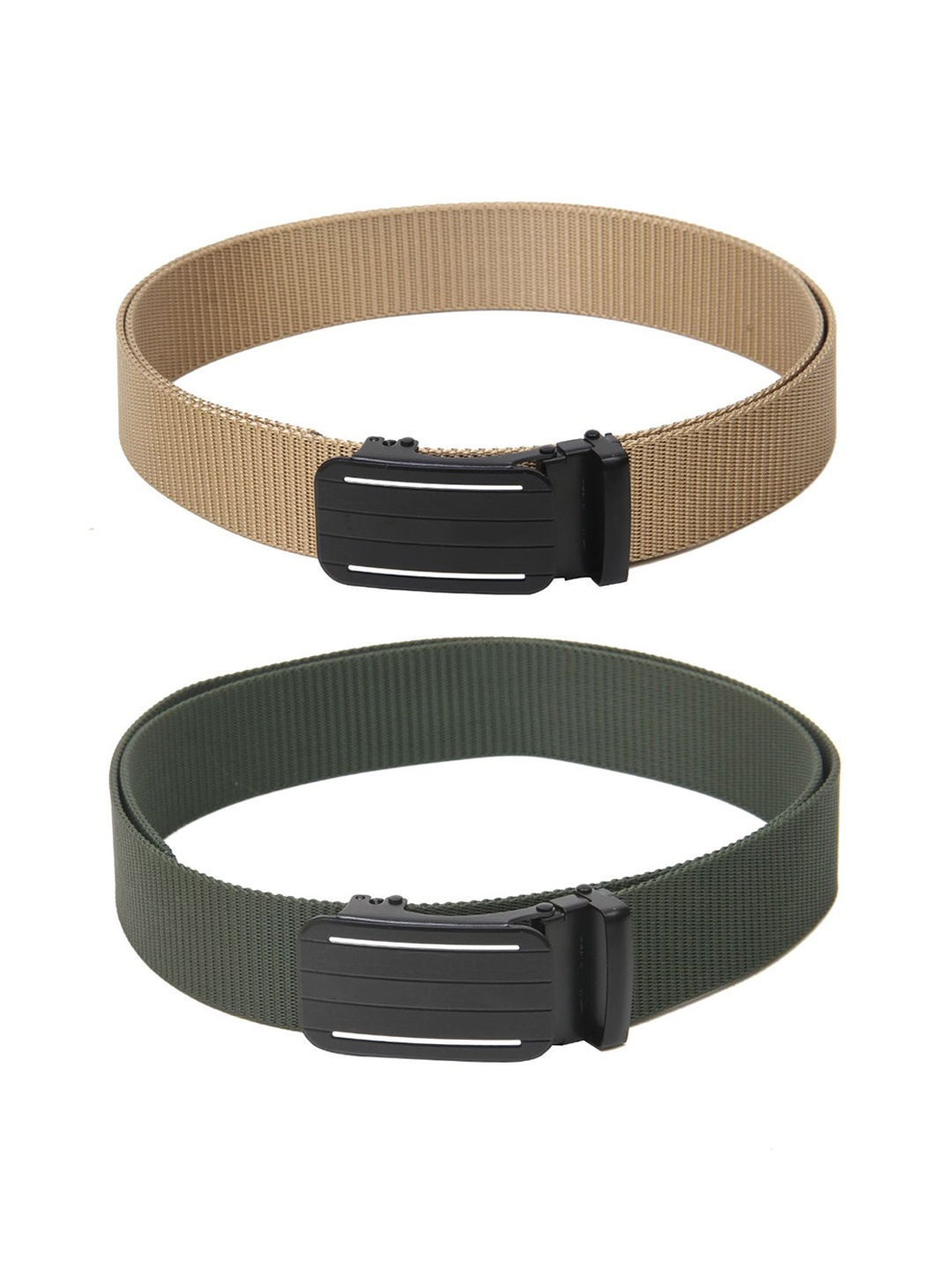

Calvadoss Women Set of 2 Textured Belt, Beige