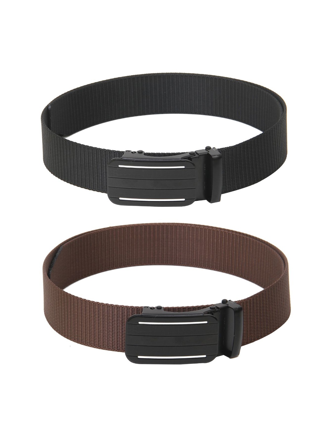 

Calvadoss Women Set Of 2 Textured Wide Belts, Black