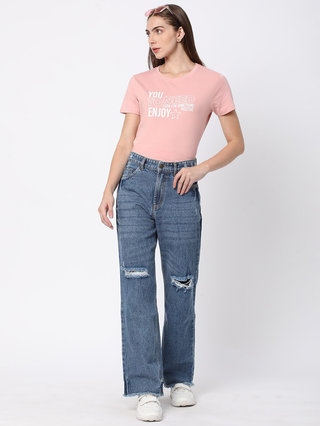 

R&B Women Typography Printed T-shirt, Pink