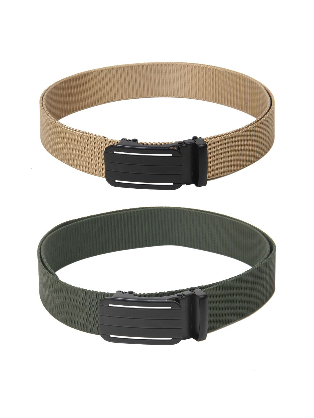 

Calvadoss Girls Set Of 2 Textured Belts, Beige
