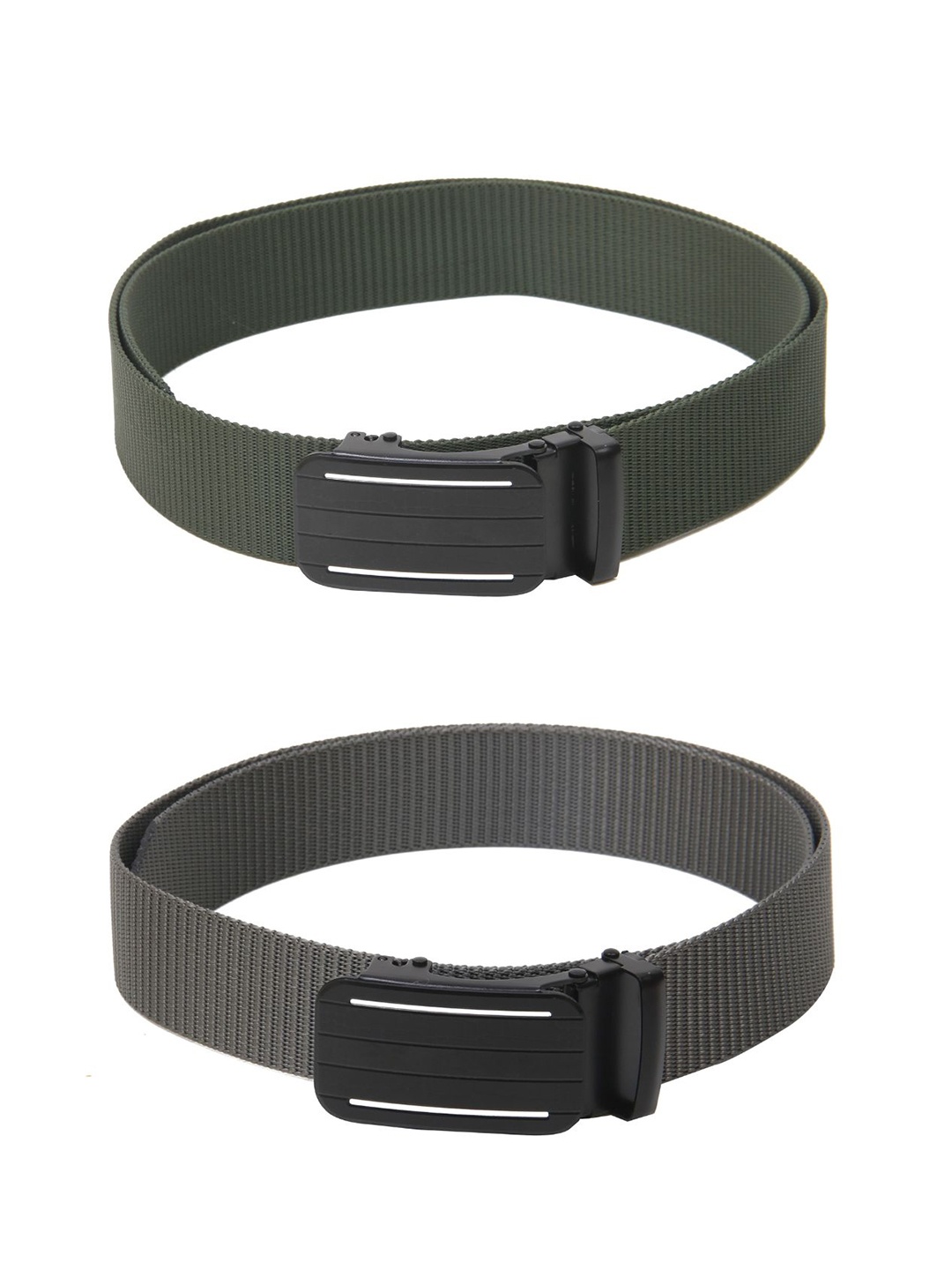 

Calvadoss Girls Set Of 2 Textured Wide Belt, Green