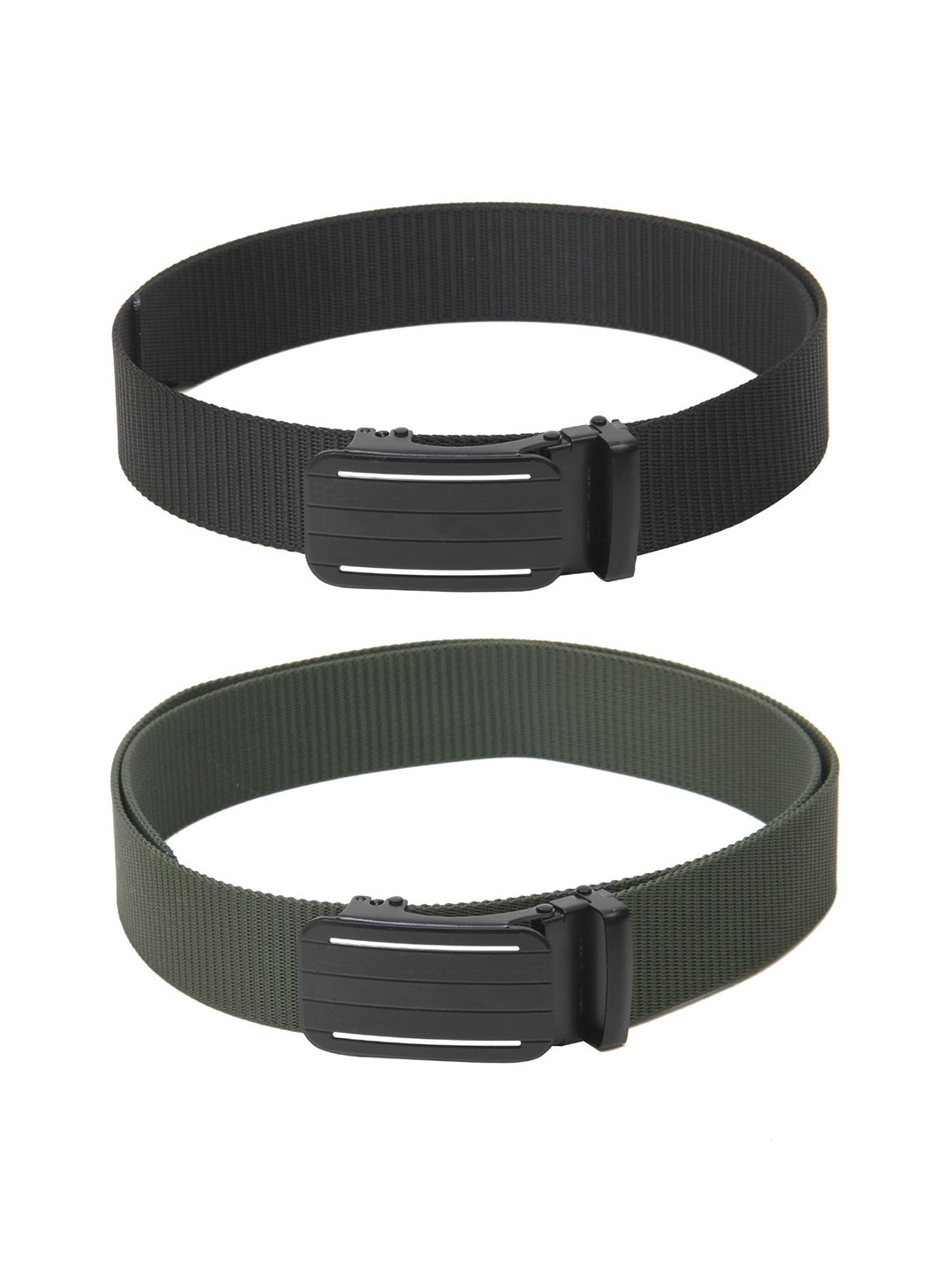 

Calvadoss Girls Set Of 2 Textured Belts, Black