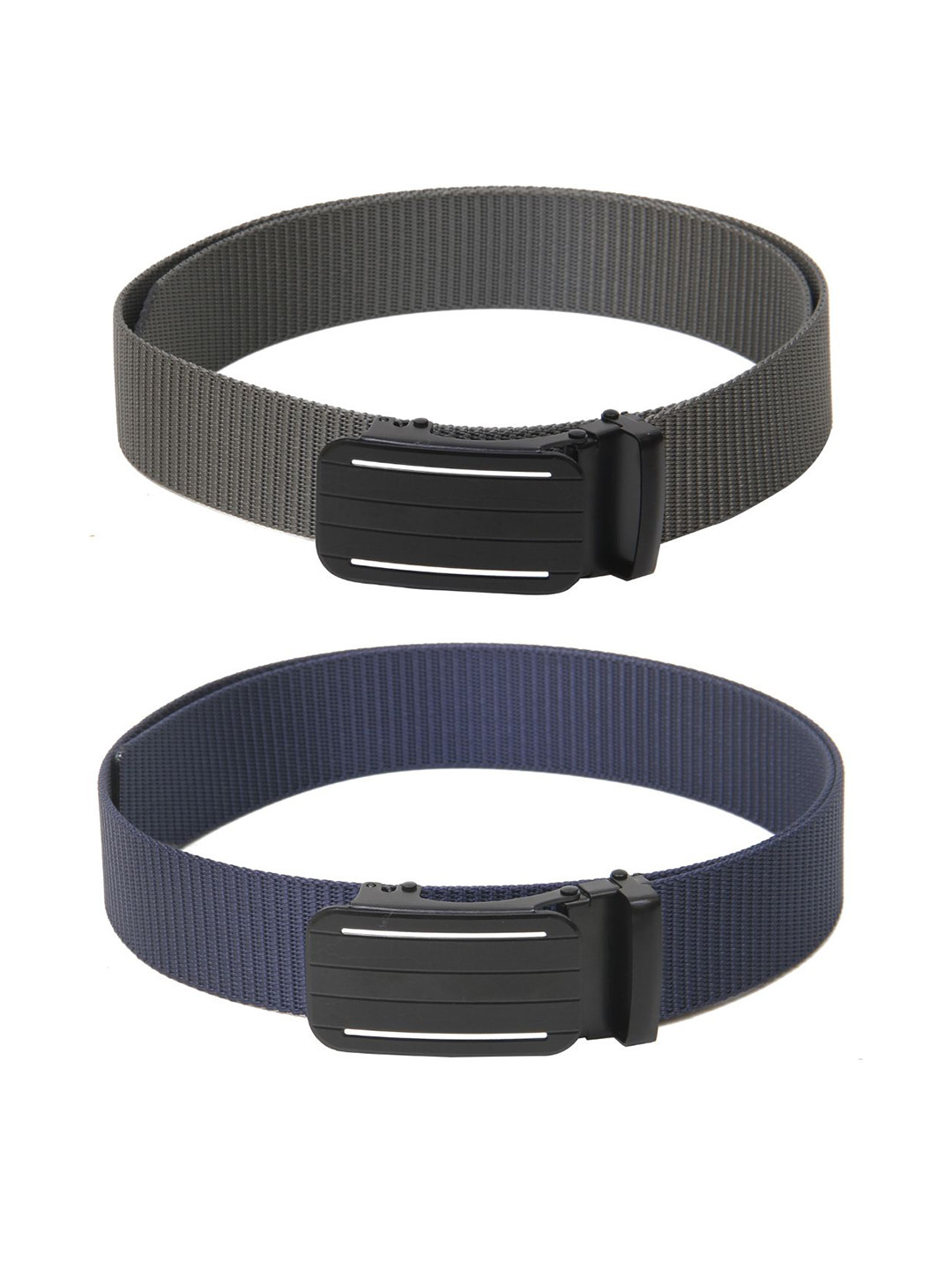 

Calvadoss Girls Set Of 2 Textured Belts, Grey