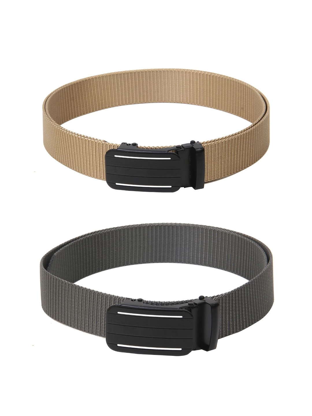

Calvadoss Girls Set of 2 Textured Belts, Beige