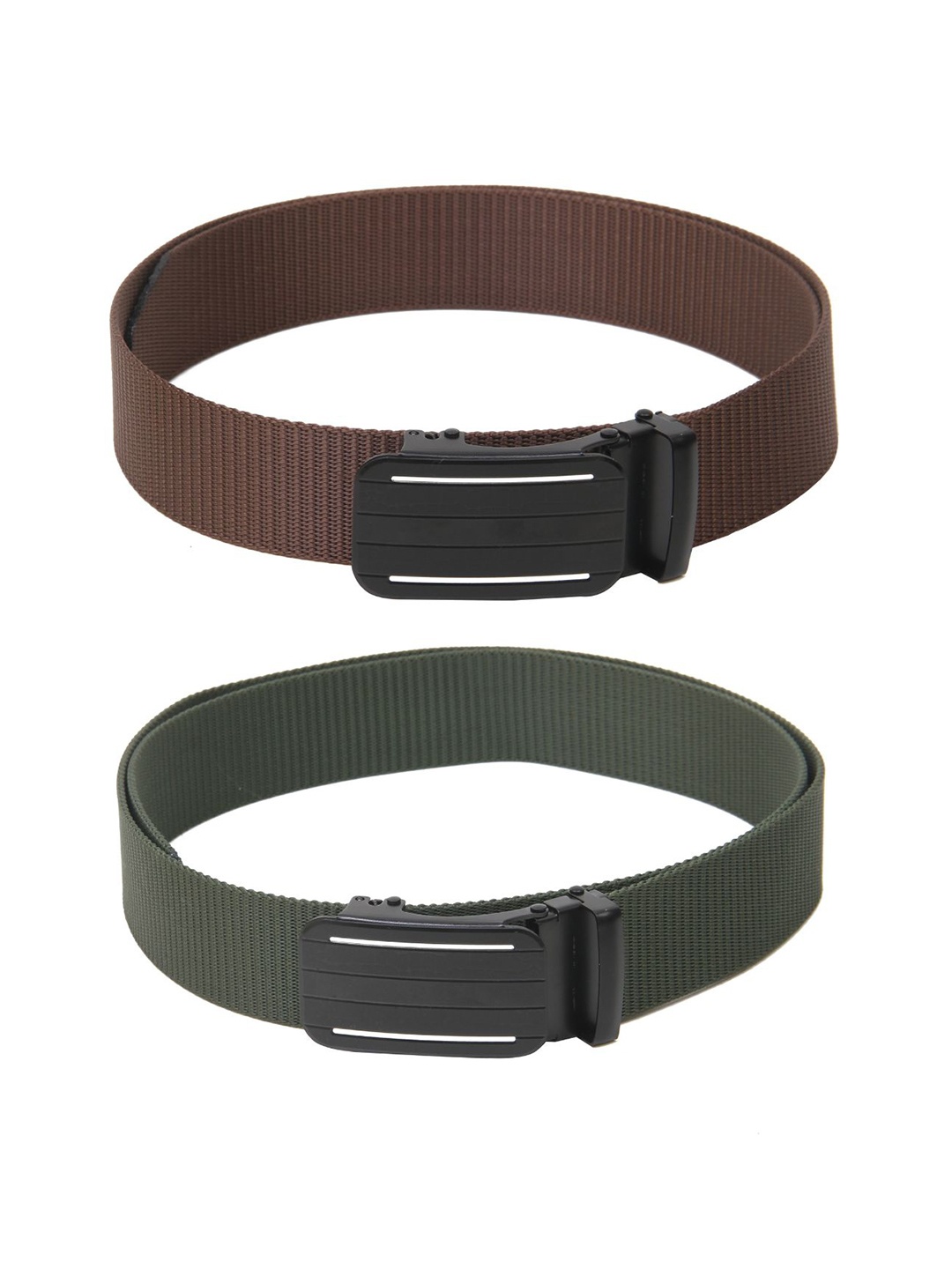 

Calvadoss Girls Set Of 2 Textured Belts, Brown