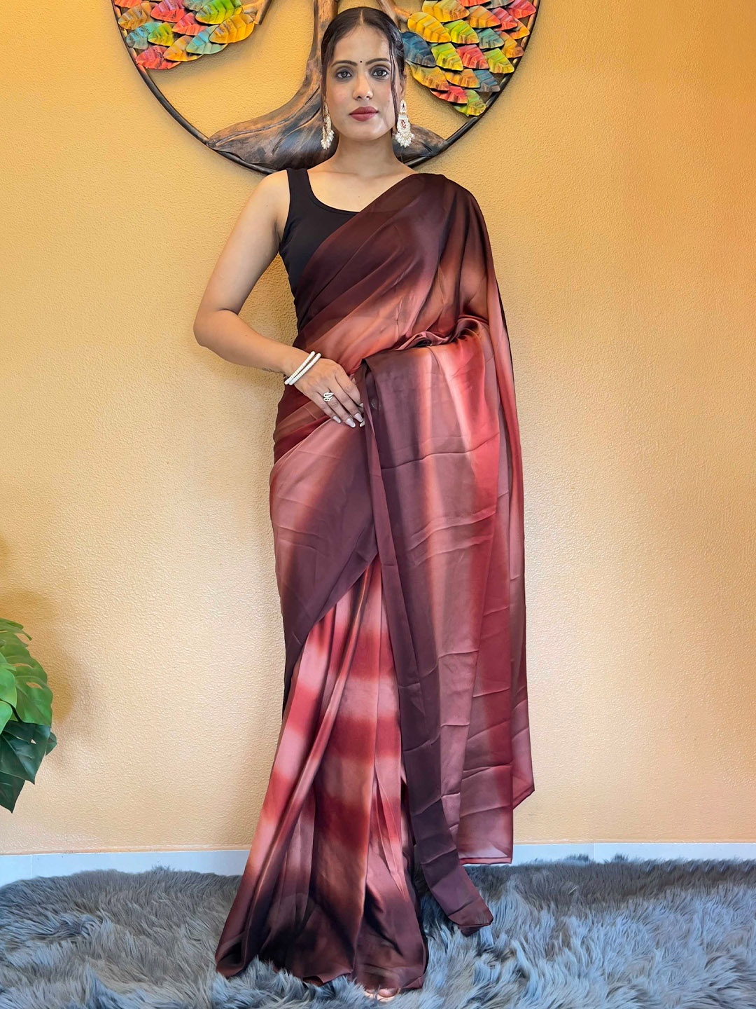

Mitera Ombre Ready To Wear Saree, Brown