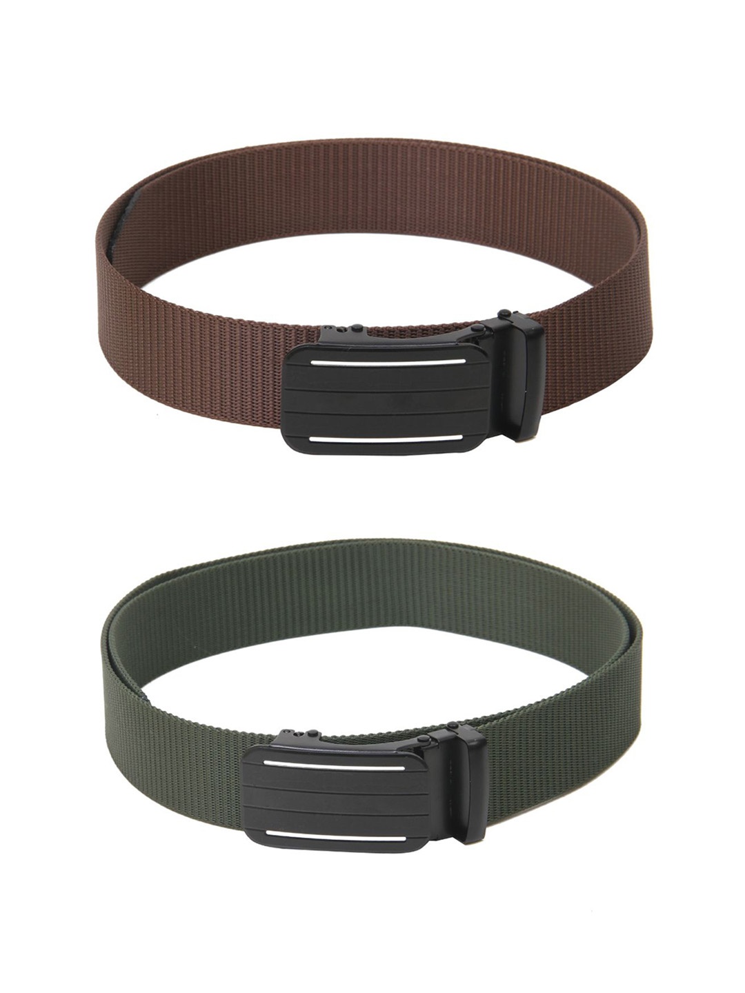 

Calvadoss Boys Set Of 2 Textured Canvas Belts, Brown