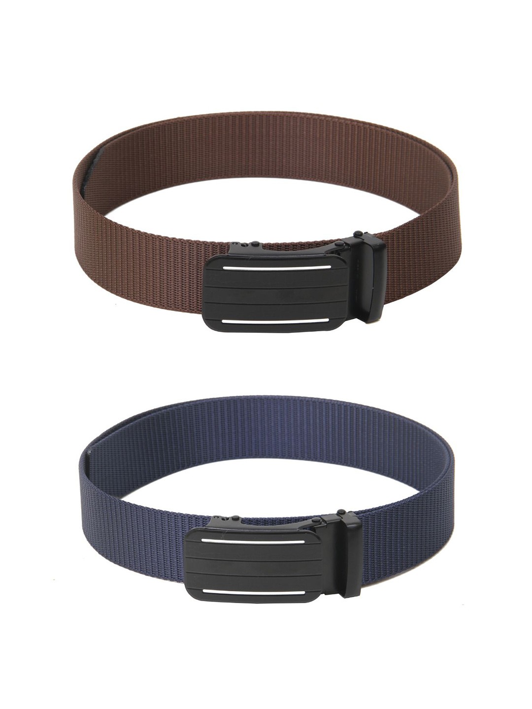 

Calvadoss Boys Set Of 2 Textured Canvas Belts, Brown