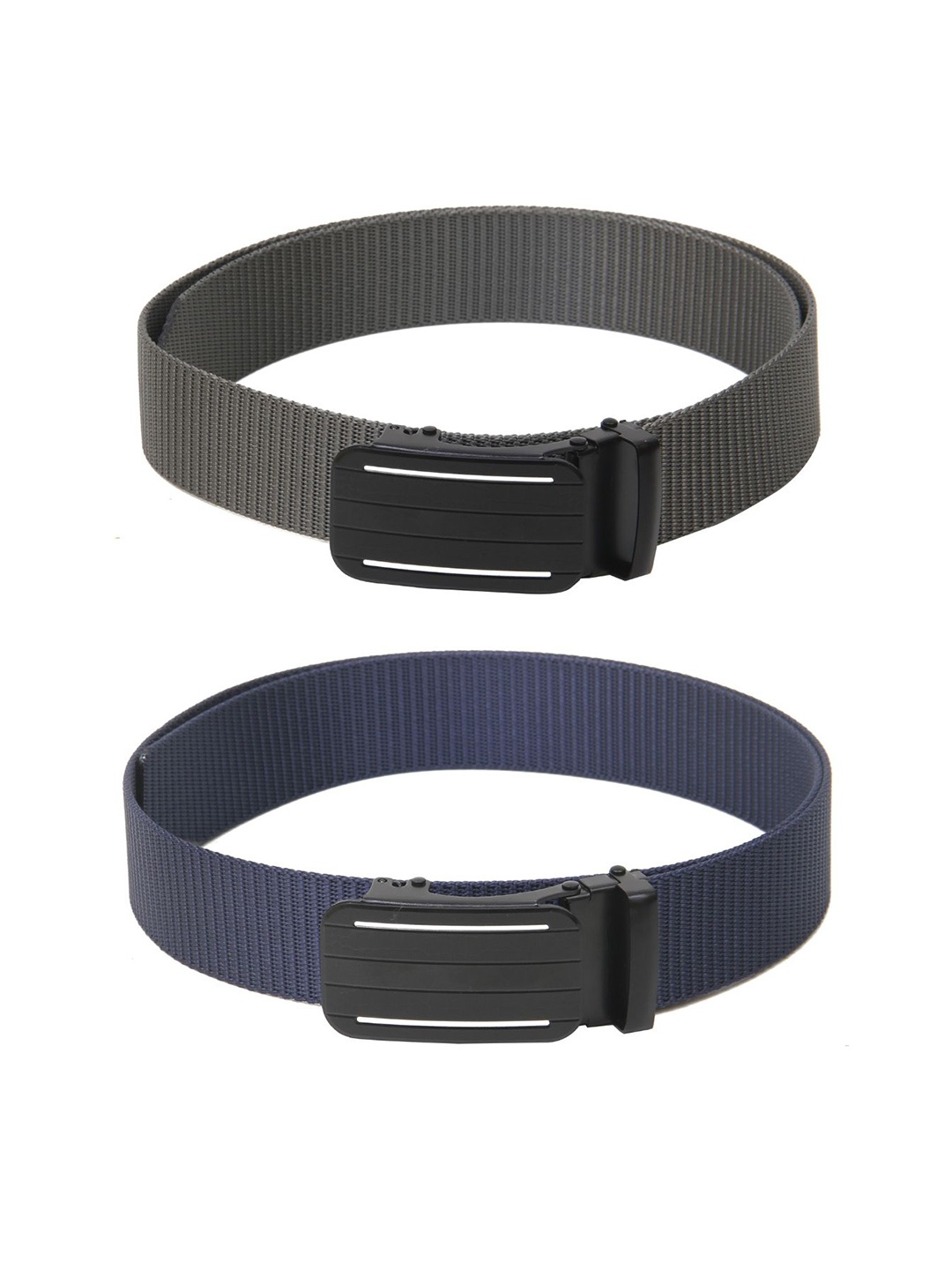 

Calvadoss Boys Set Of 2 Textured Canvas Belts, Grey