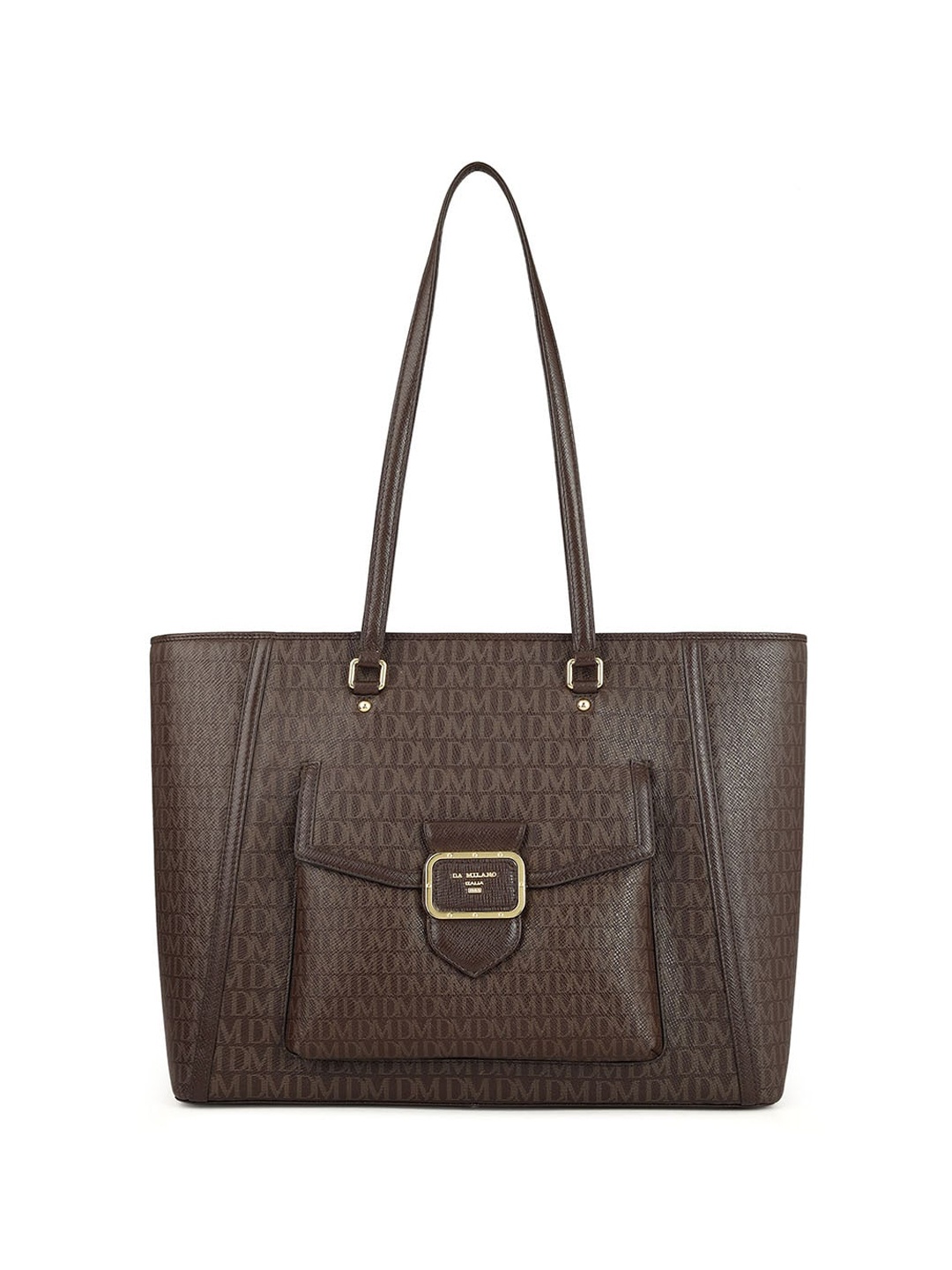 

Da Milano Textured Leather Shoulder Bag, Brown