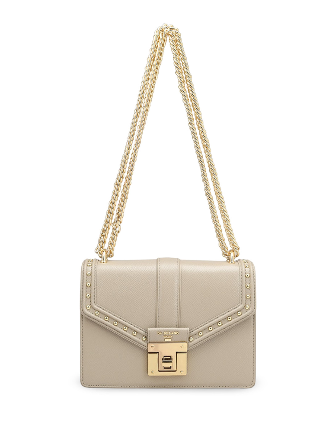 

Da Milano Leather Structured Sling Bag, Off white