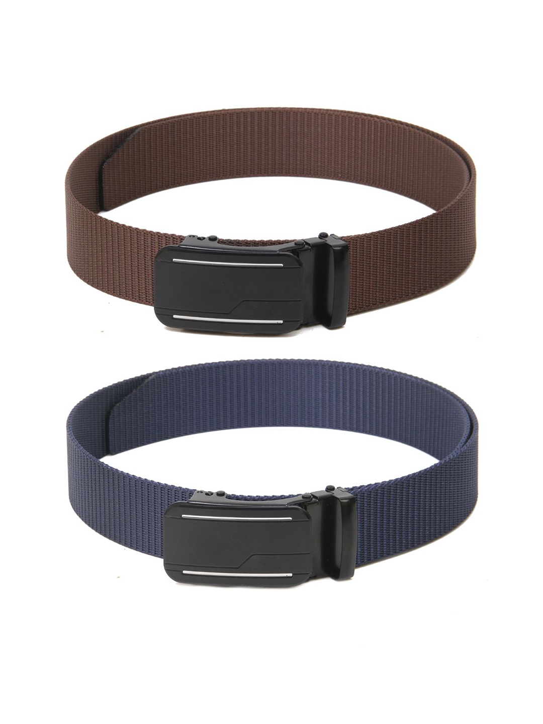

Calvadoss Men Set of 2 Textured Belt, Brown