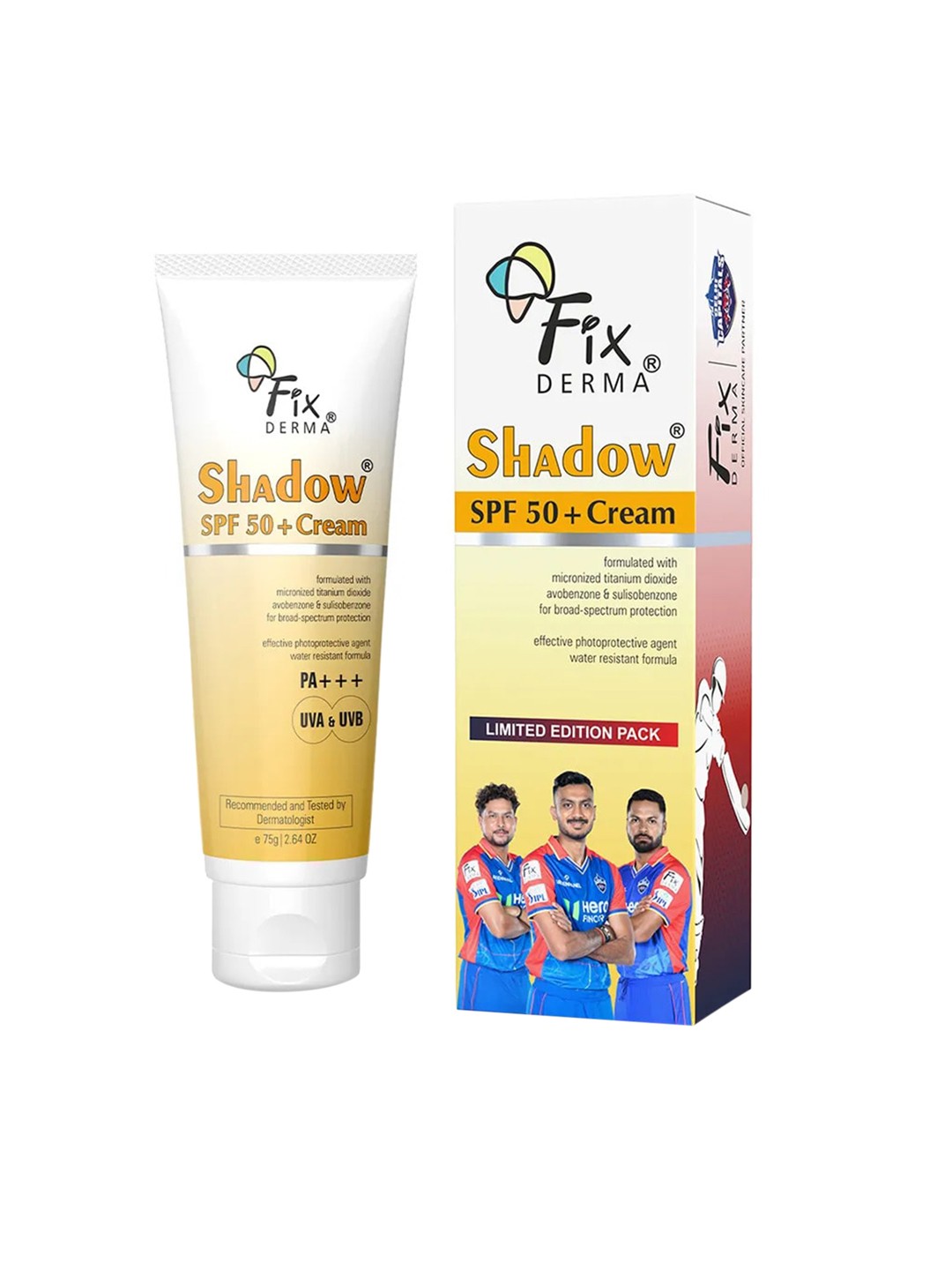 

FIXDERMA Shadow 50+ Cream Limited Edition Pack - 75g, Yellow