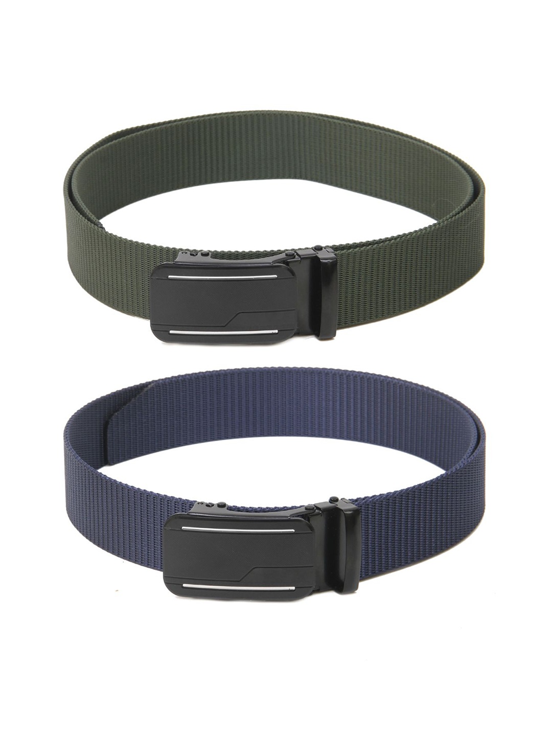 

Calvadoss Girls Set Of 2 Textured Canvas Belt, Green