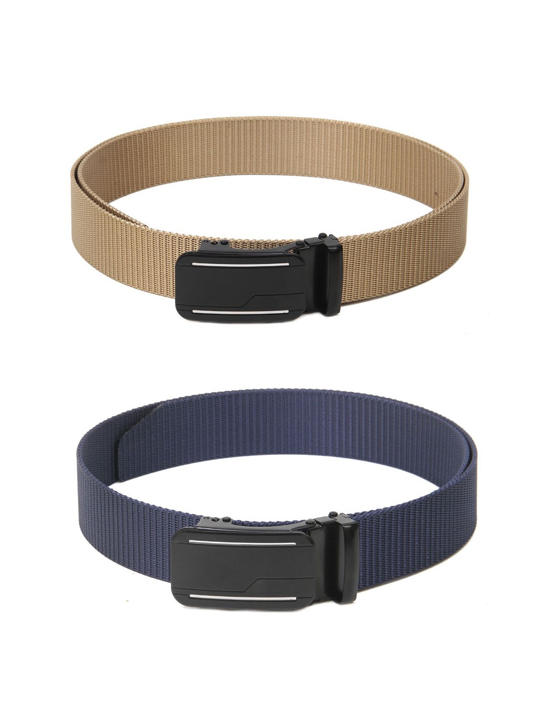 

Calvadoss Girls Set of 2 Textured Belts, Beige