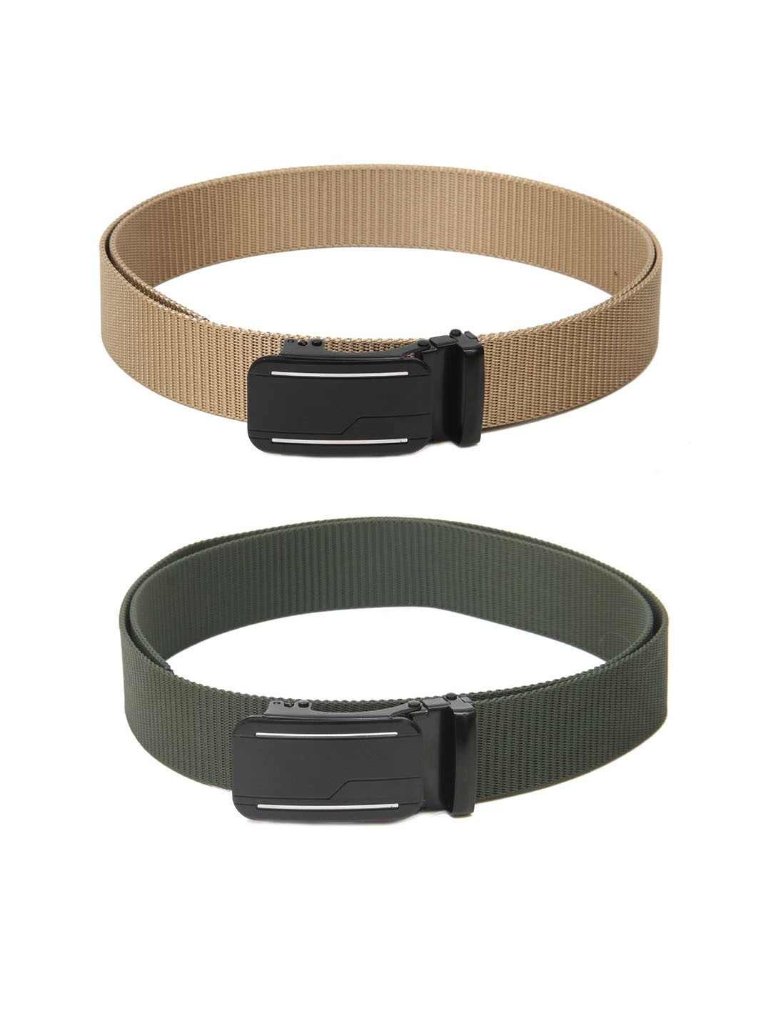 

Calvadoss Girls Set Of 2 Textured Belts, Beige