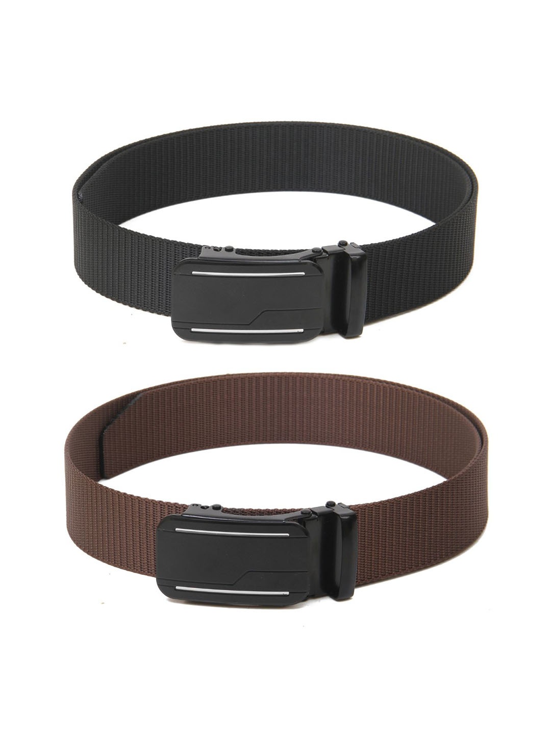 

Calvadoss Girls Set Of 2 Textured Canvas Belt, Black