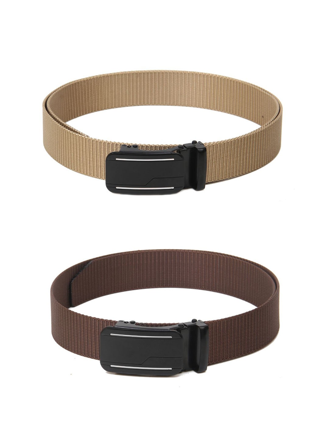 

Calvadoss Girls Set Of 2 Textured Belts, Beige