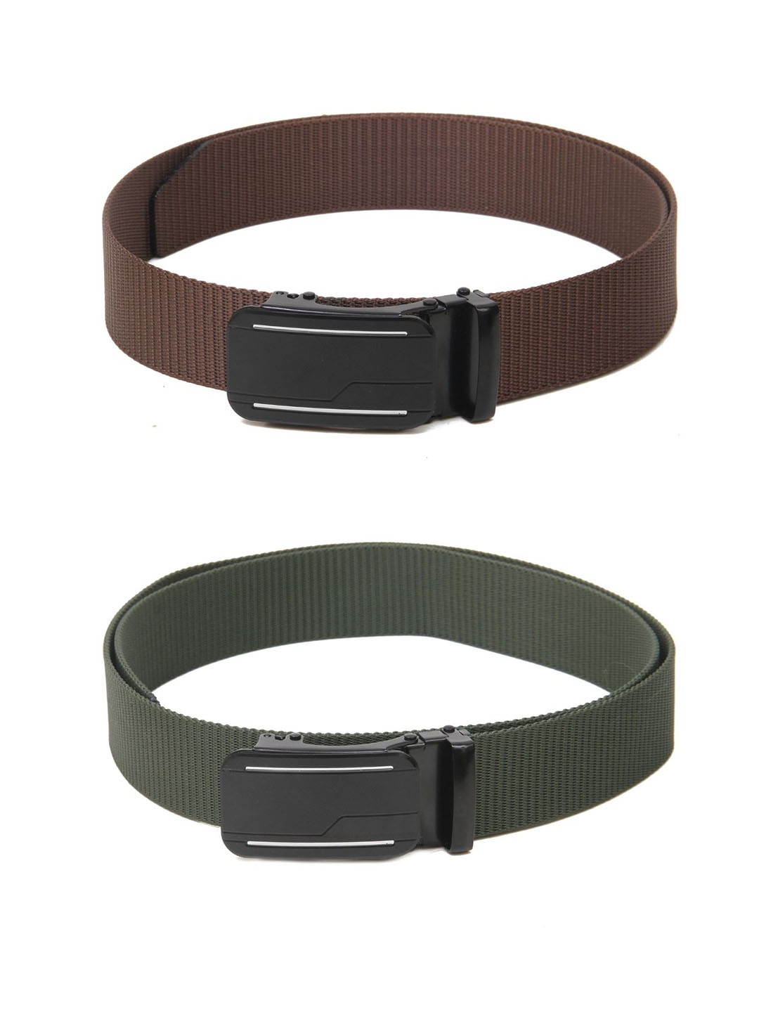 

Calvadoss Girls Set Of 2 Textured Belts, Brown