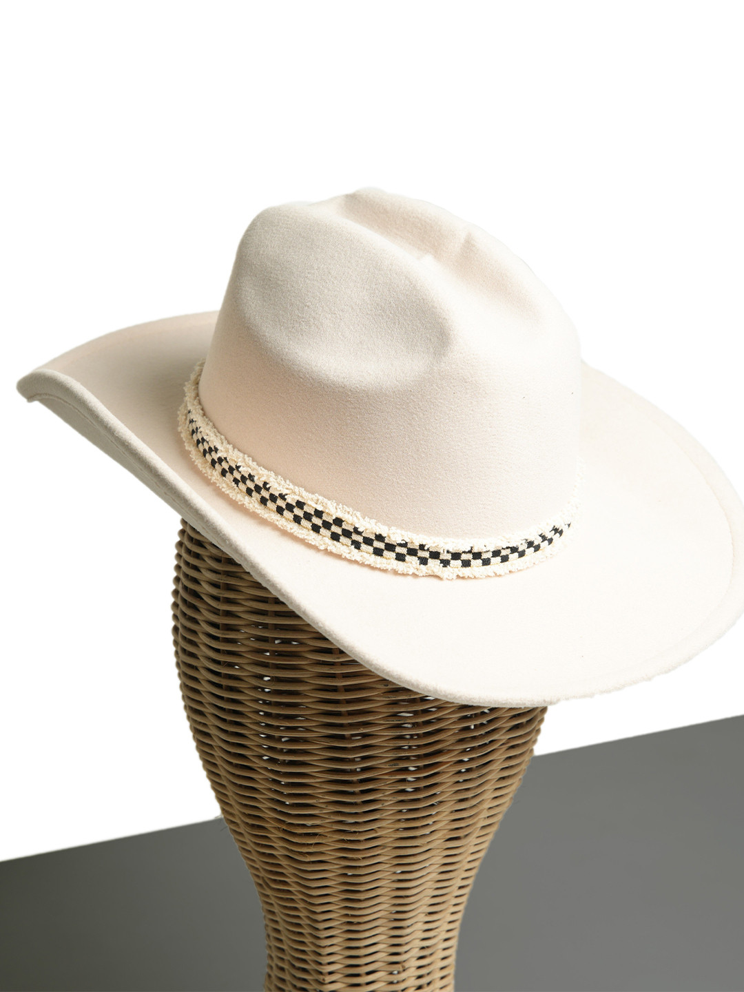 

CHOKORE Men Rolled Brim Cowboy Hat, Beige