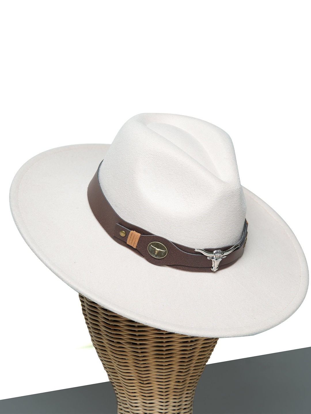 

CHOKORE Men Fedora Hat, Off white