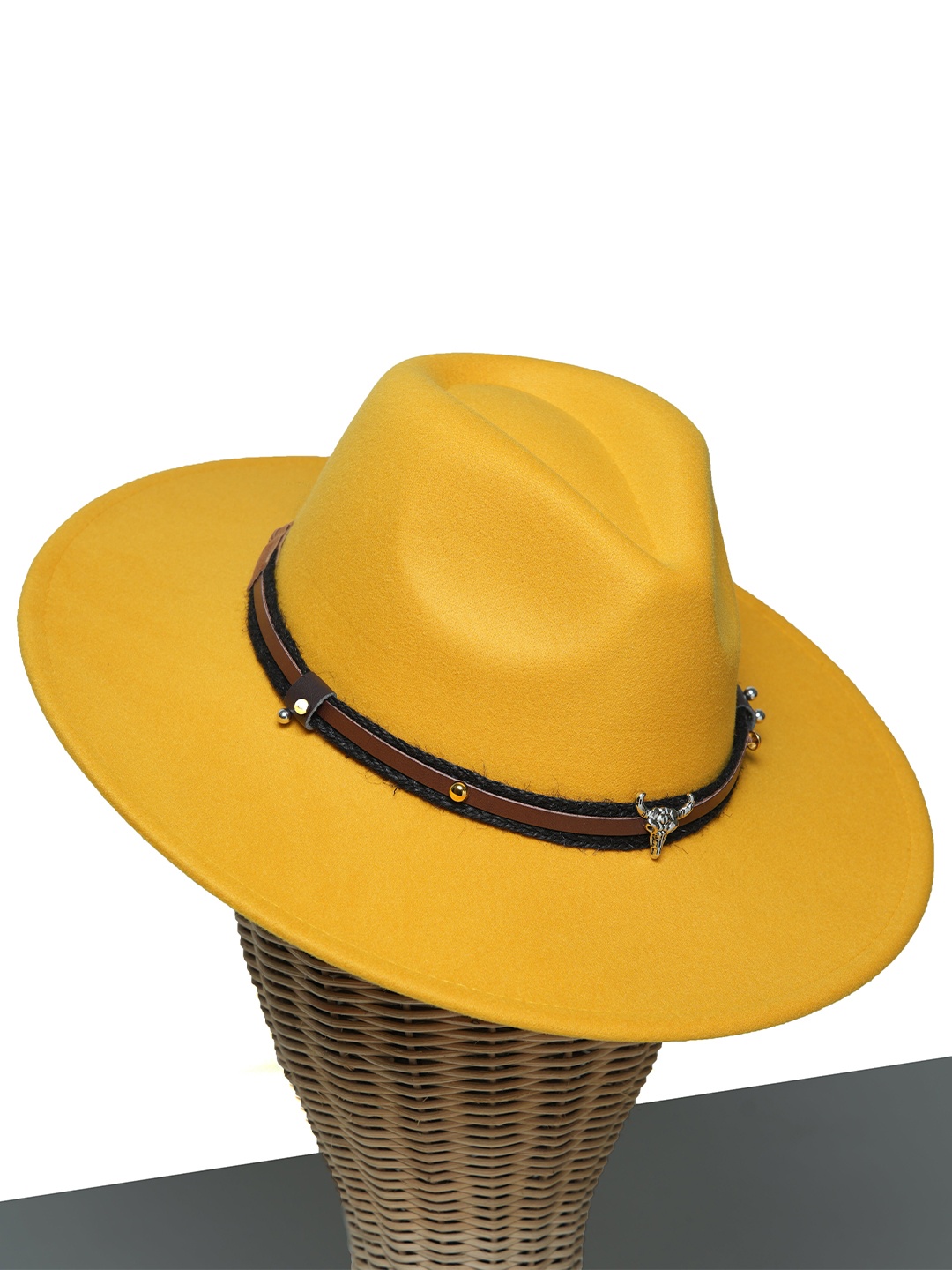 

CHOKORE Men Fedora Hat, Yellow