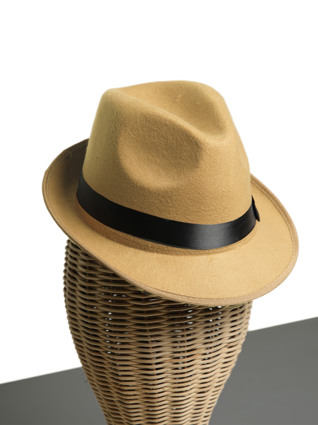 

CHOKORE Men Short Brim Vintage Fedora Hat, Camel brown