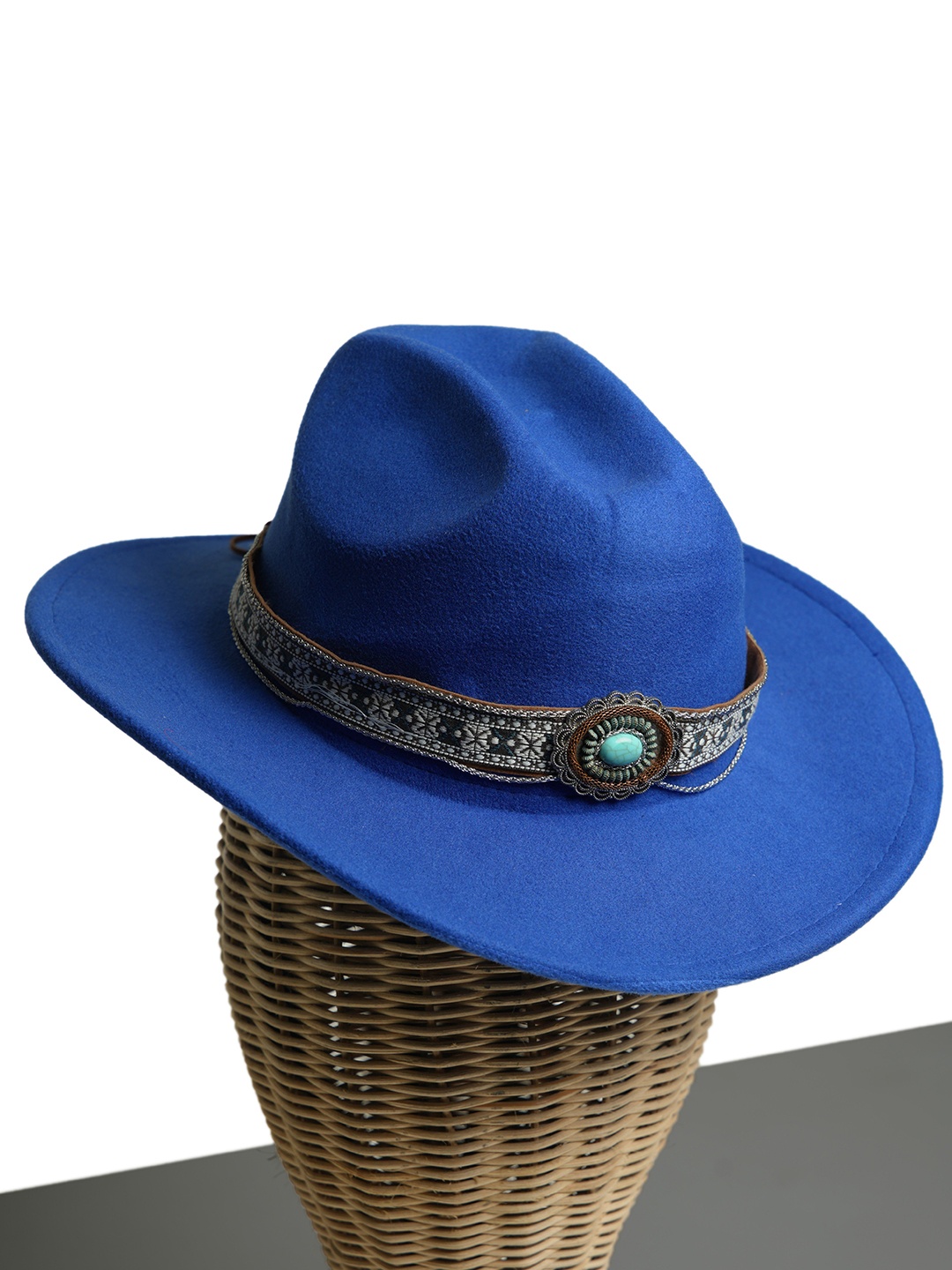 

CHOKORE Men Tibetan Cowboy Hat, Blue