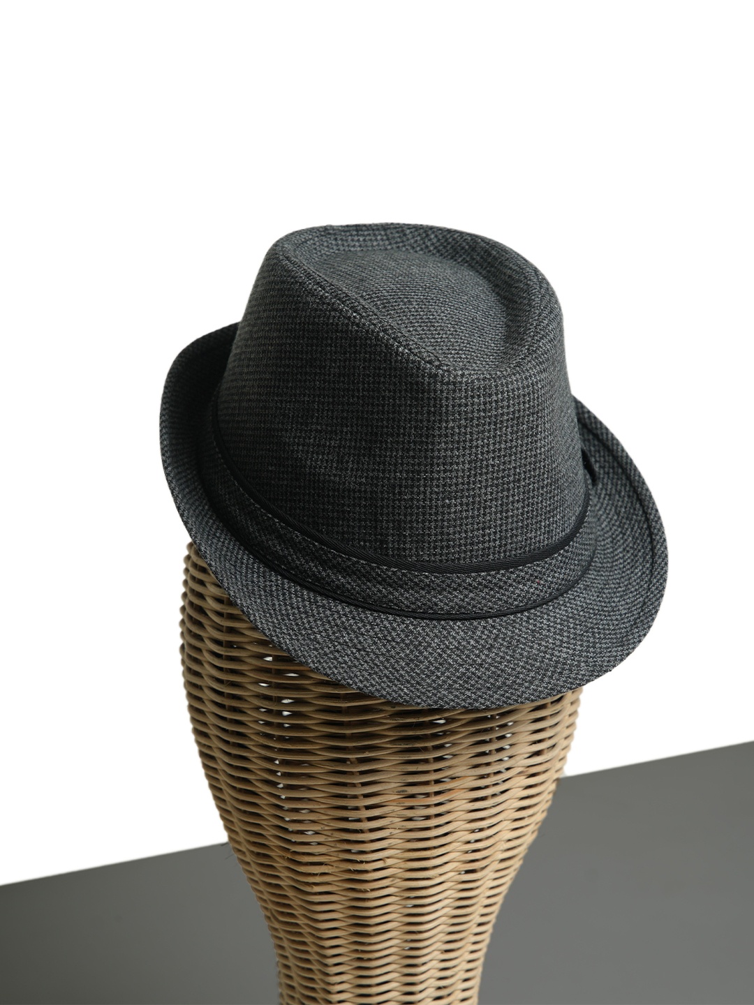 

CHOKORE Men Grey Self Design Fedora Hat