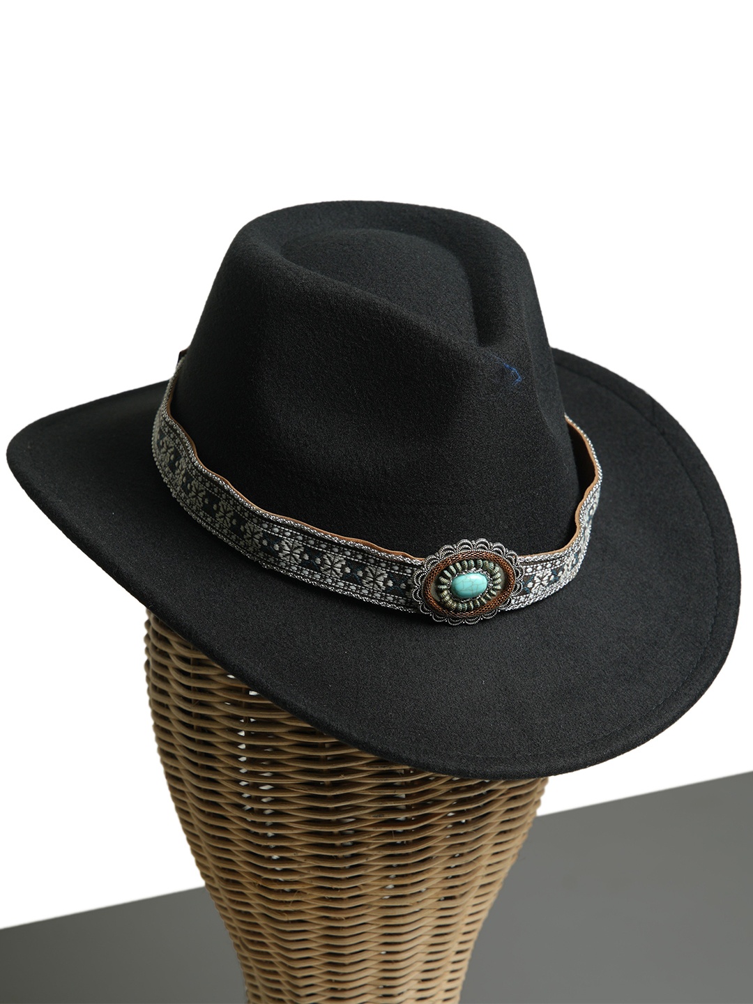 

CHOKORE Men Tibetan Cowboy Hat, Black