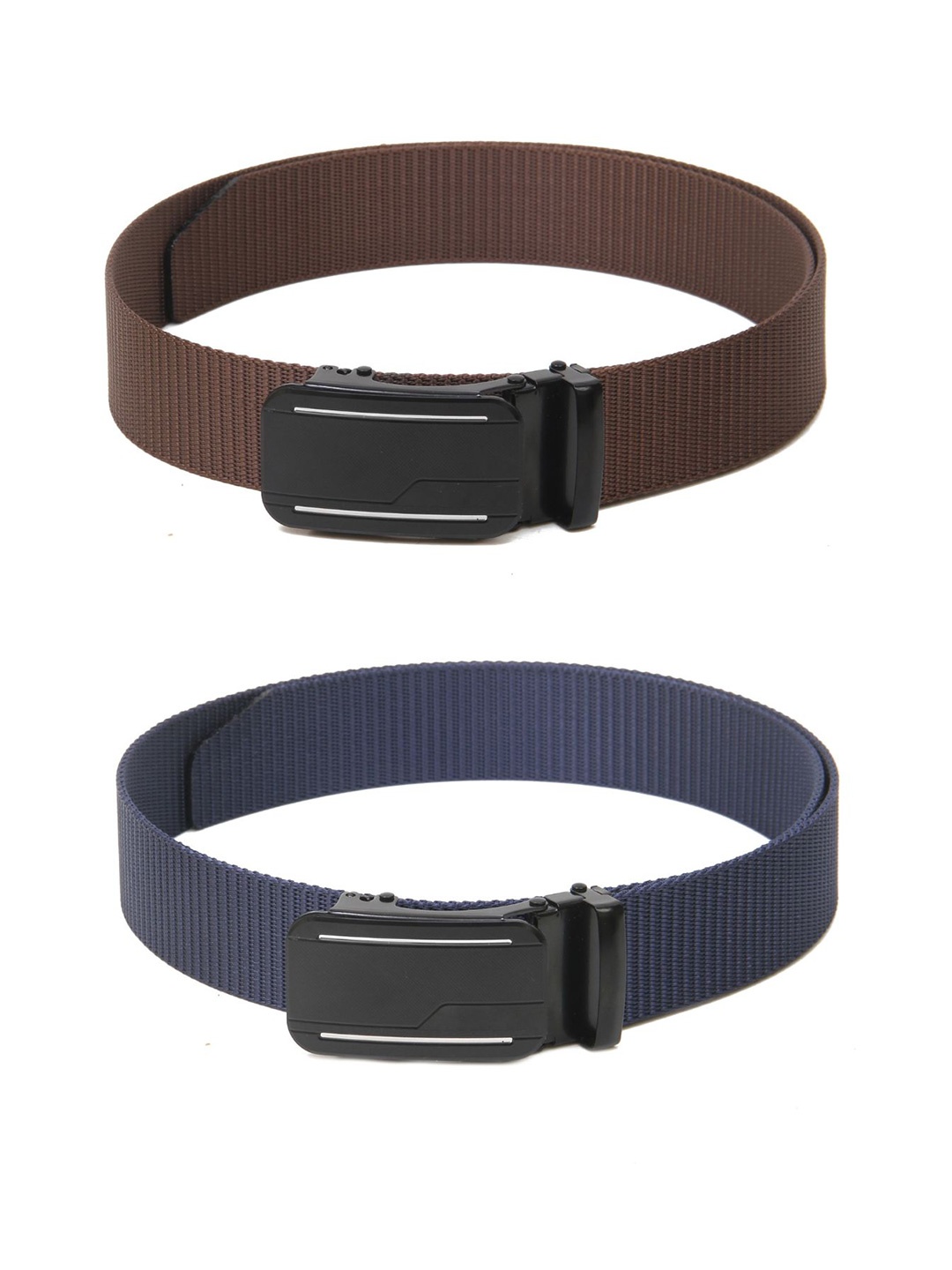 

Calvadoss Women Set Of 2 Textured Canvas Belt, Brown