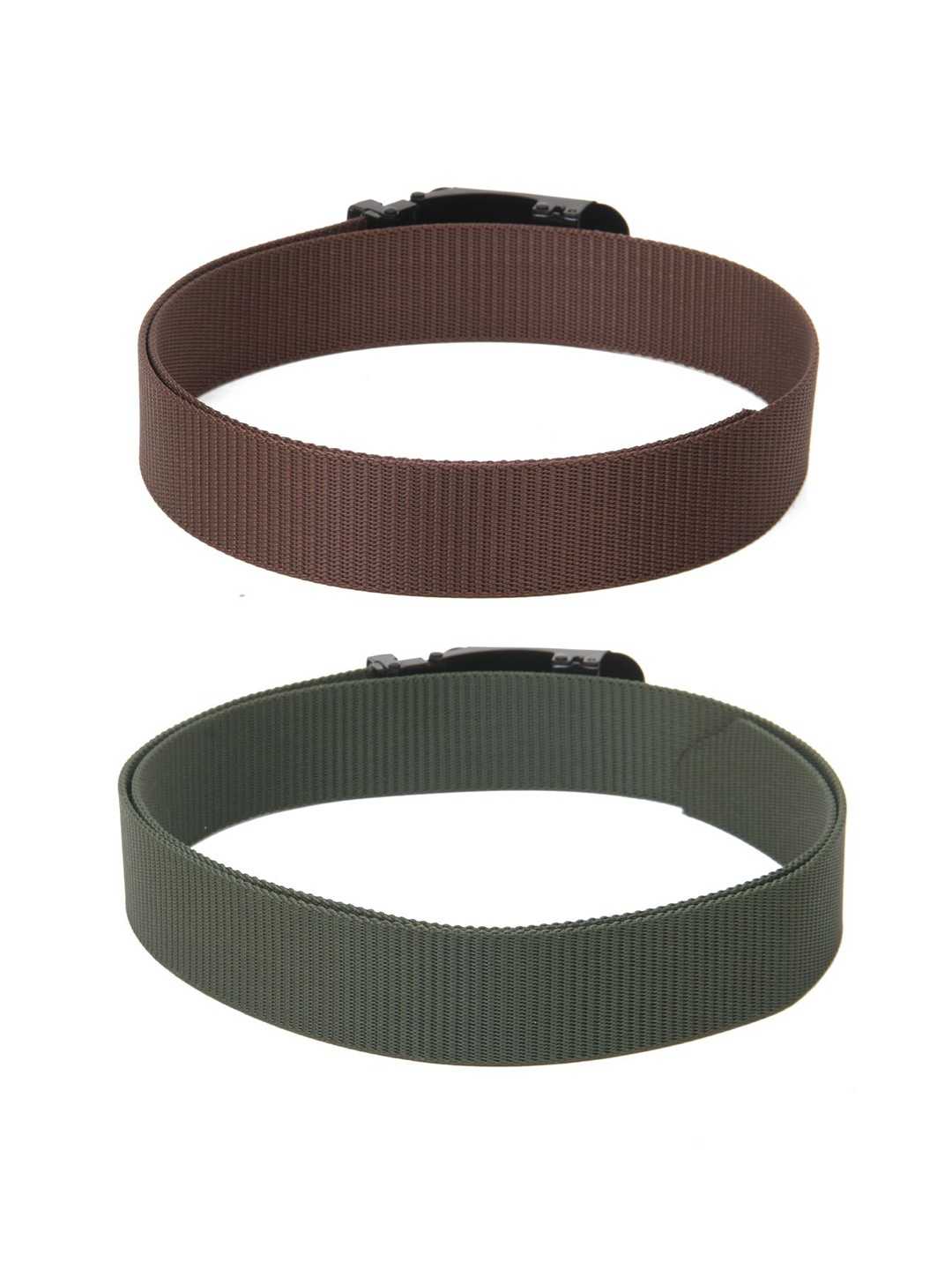 

Calvadoss Women Set of 2 Textured Belts, Brown