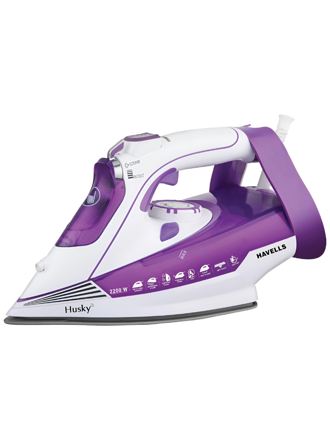 

Havells Purple 2200W Self Clean & Vertical Steam Tech Large Tank Steam Iron-320 ml