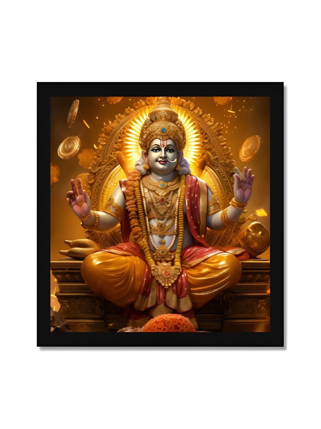

DecorTwist Gold-Toned & Black Religious Wall Painting