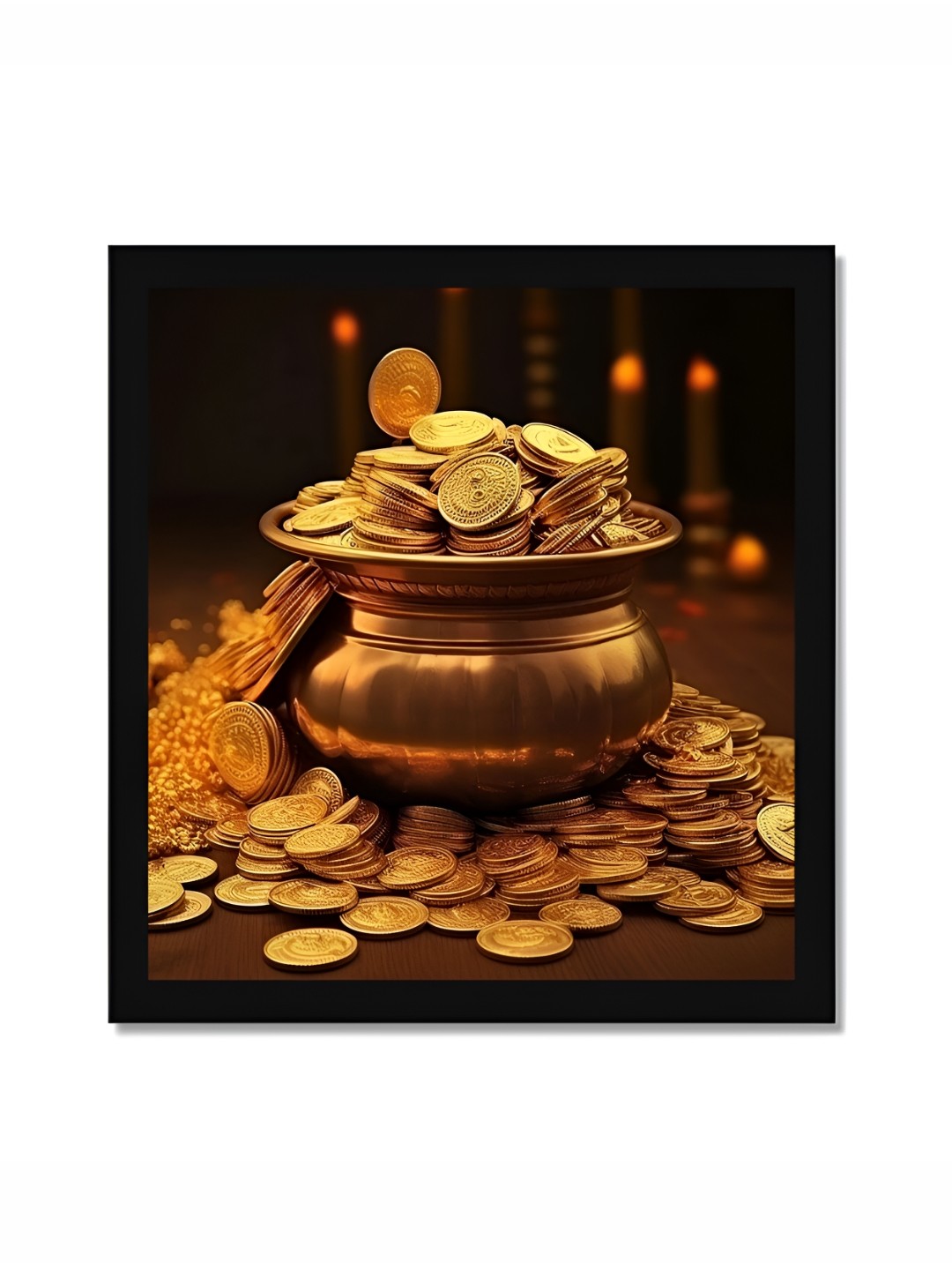 

DecorTwist Gold-Toned & Black Gold Conis Wall Painting