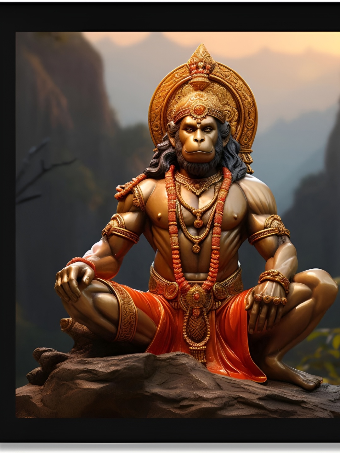 

DecorTwist Brown & Red Religious Wall Painting