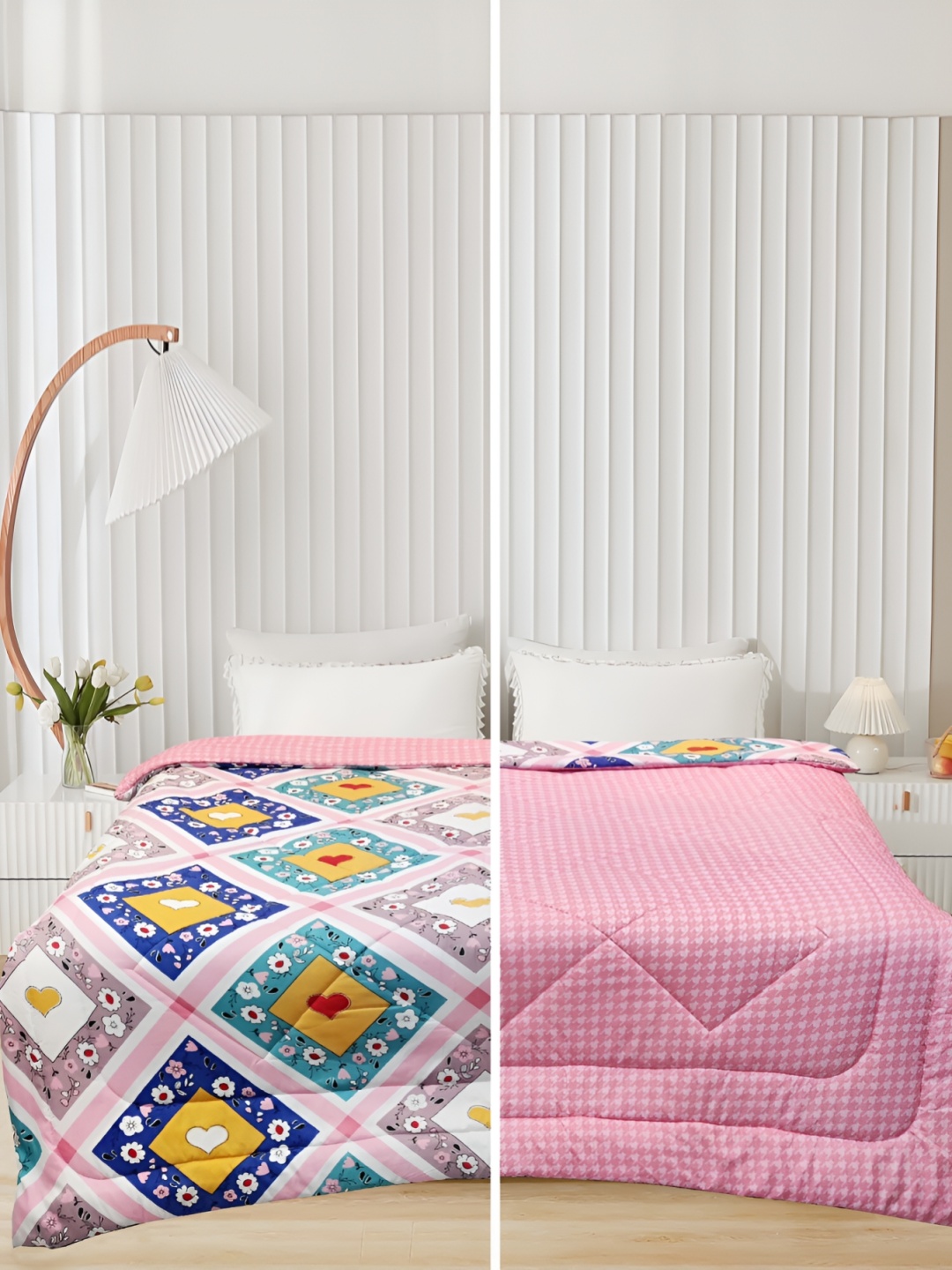 

Supreme Home Collective Pink AC Room 300 GSM Double Bed Comforter