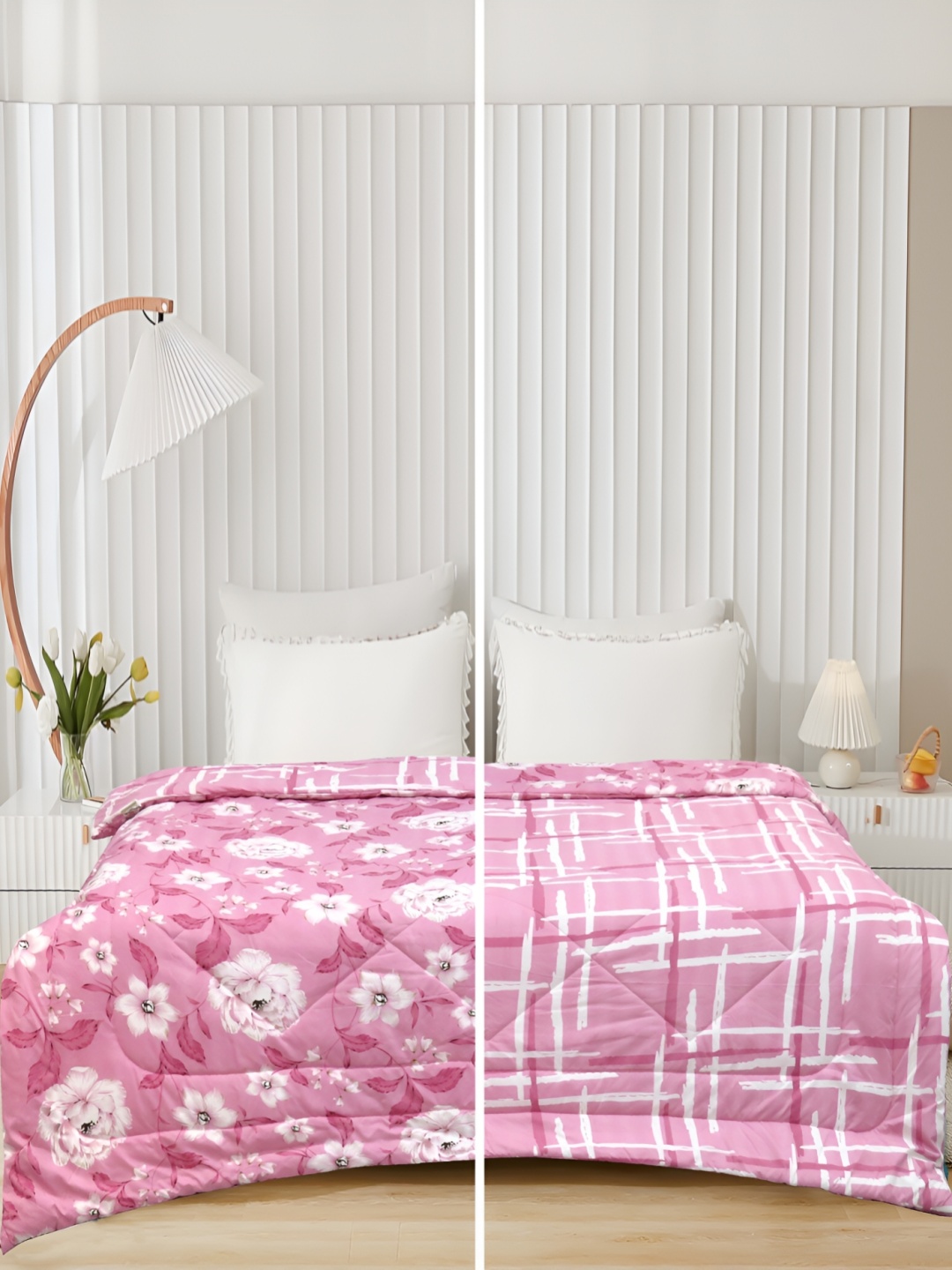 

Supreme Home Collective Pink AC Room 300 GSM Double Bed Comforter