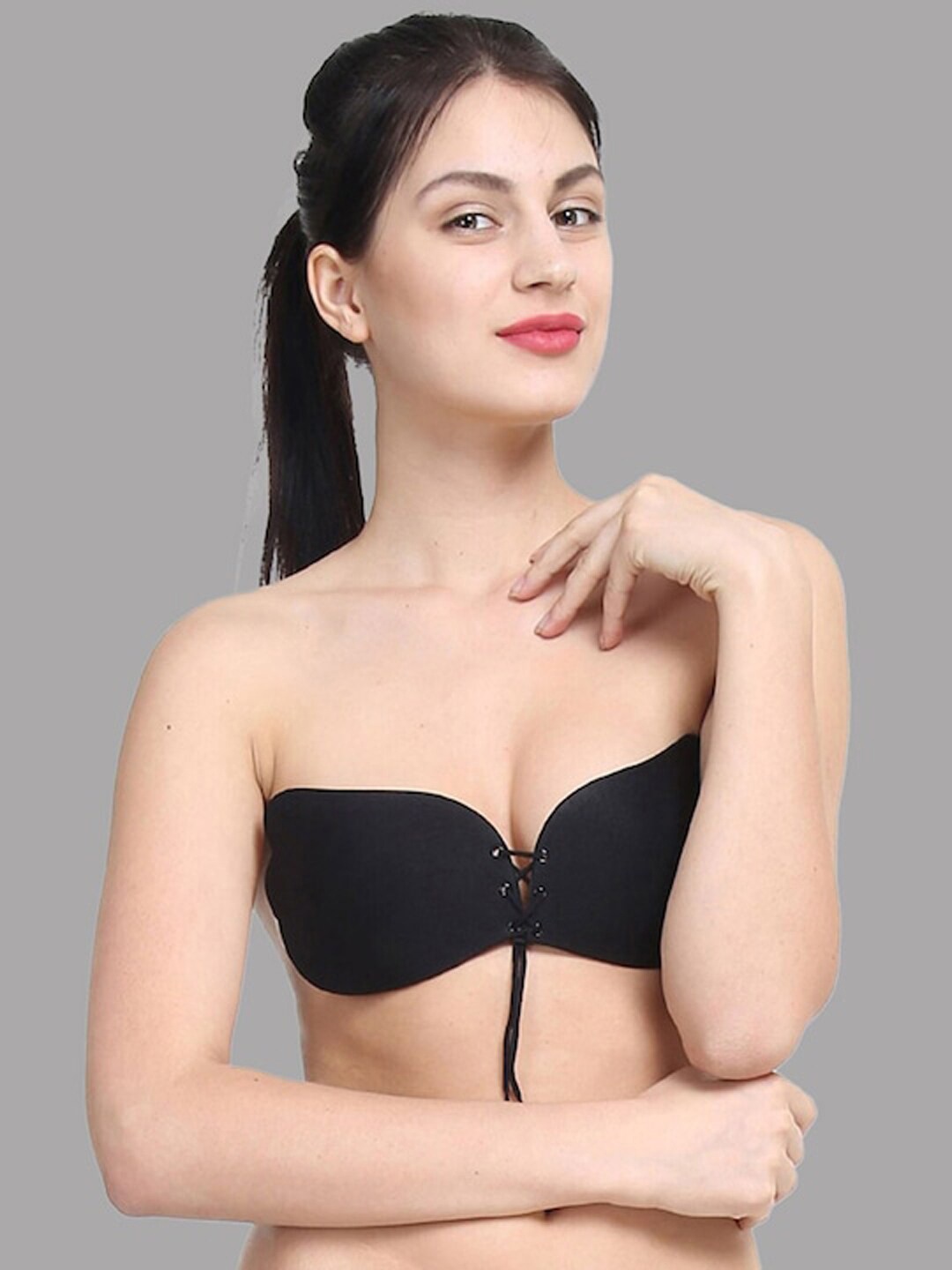 

Xivir Strapless Stick-On Bra, Black