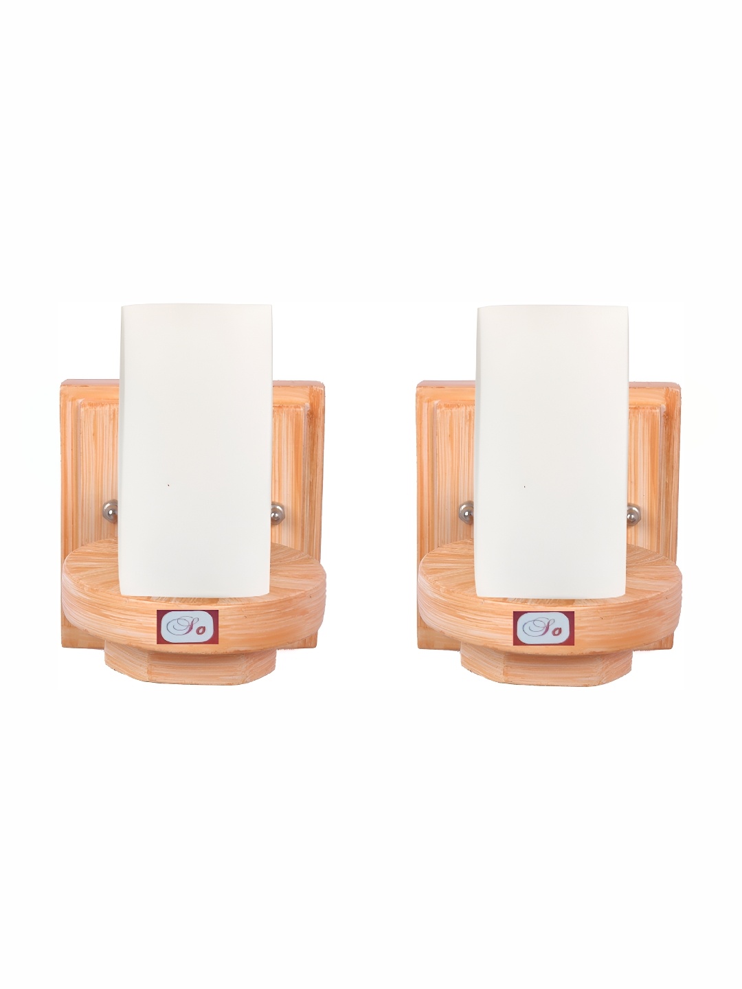 

1ST TIME White 2 Pieces Glass Contemporary Cylinder Shaped Wall Lamps