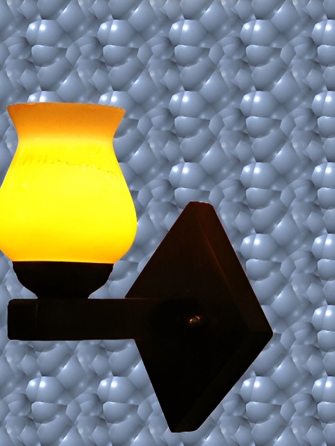 

1ST TIME Yellow & Black Glass Contemporary Wall Lamp