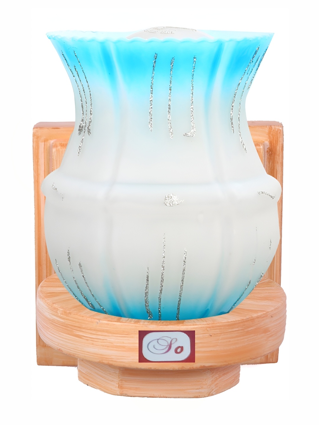 

1ST TIME White & Brown Glass Traditional Wall Lamp