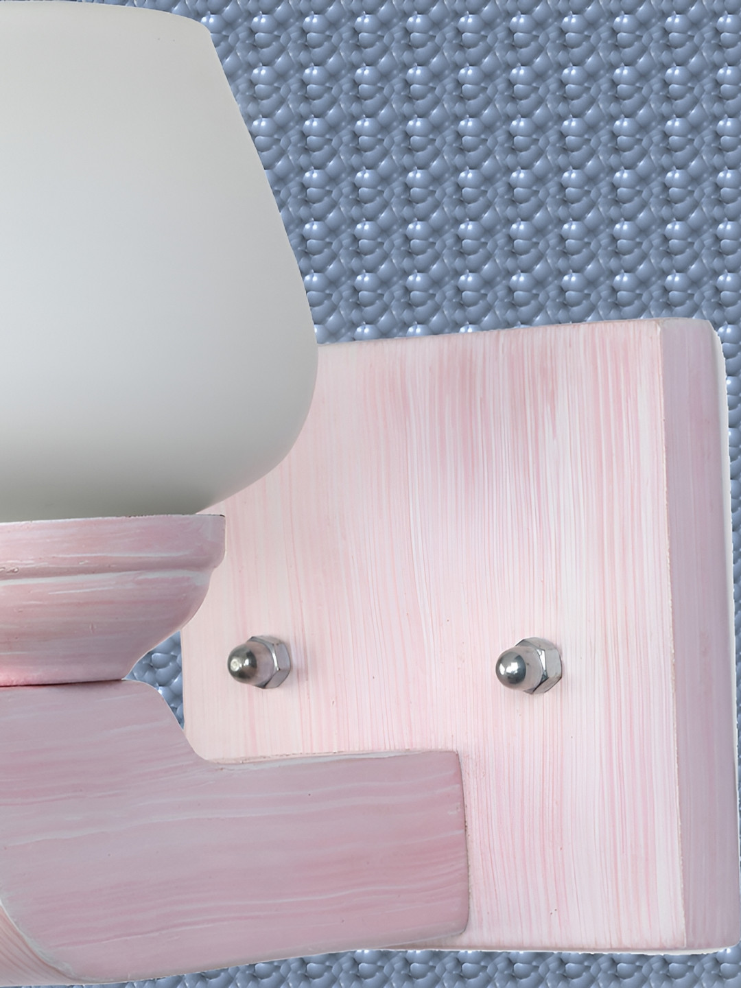 

1ST TIME White & Pink Glass Traditional Wall Lamp
