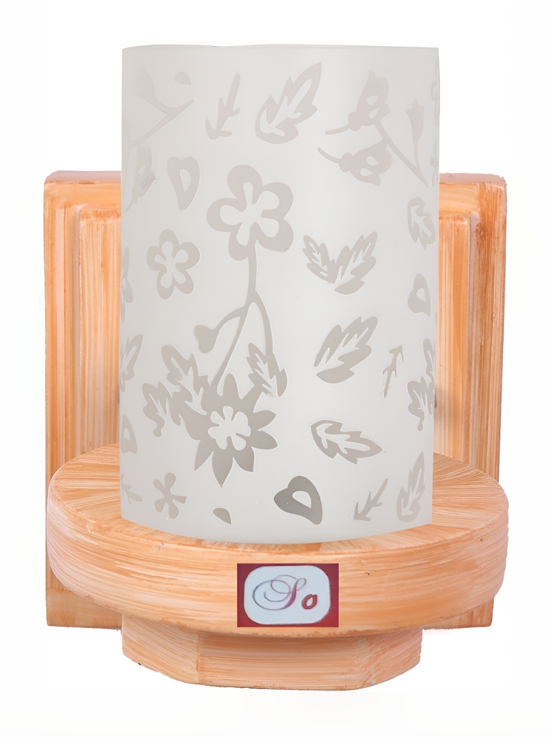 

1ST TIME White Printed Glass Contemporary Cylinder Shaped Wall Lamp