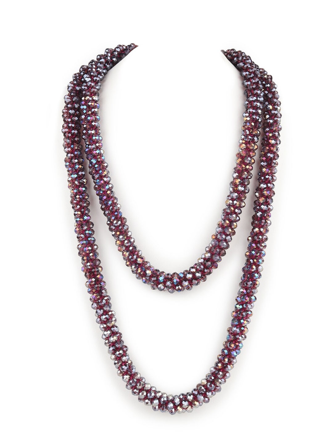 

ODETTE Artificial Stones Studded Necklace, Purple