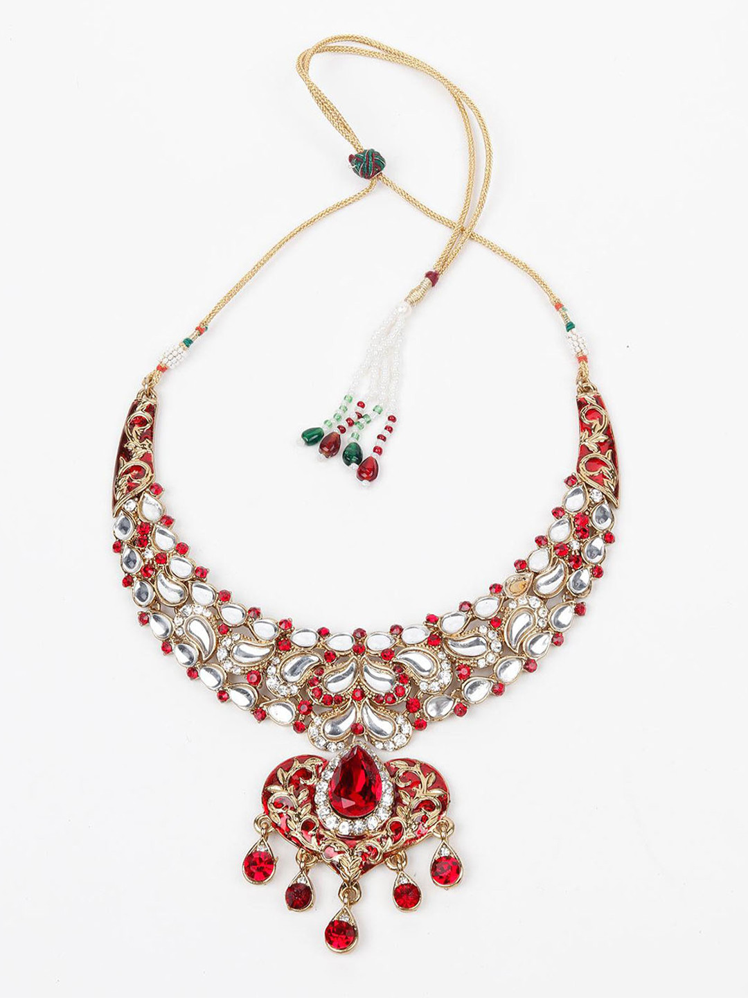

ODETTE Gold-Plated Artificial Stones Studded Necklace