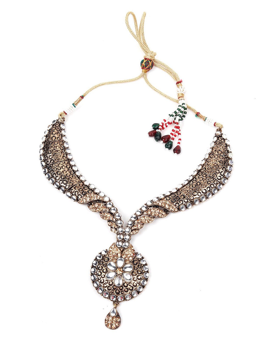 

ODETTE Gold-Plated Artificial Stones Studded Necklace